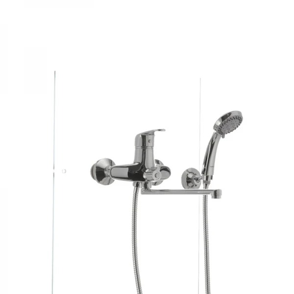 Смеситель для ванны Haiba Magic 006 с красной ручкой (HB0693)