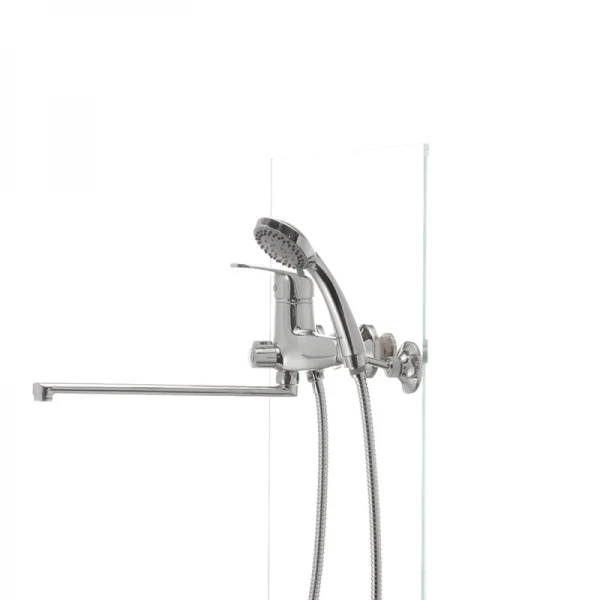 Смеситель для ванны Haiba Magic 006 с красной ручкой (HB0693)