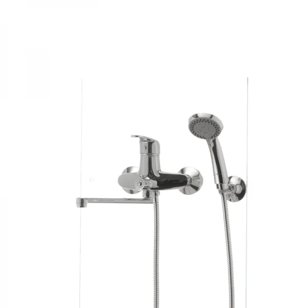 Смеситель для ванны Haiba Magic 006 с красной ручкой (HB0693)