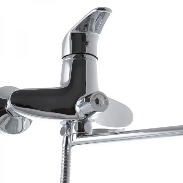 Смеситель для ванны Haiba Magic 006 с красной ручкой (HB0693)