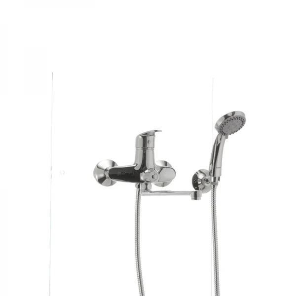 Смеситель для ванны Haiba Magic 006 с красной ручкой (HB0693)