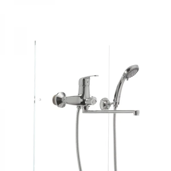 Смеситель для ванны Haiba Magic 006 с красной ручкой (HB0693)