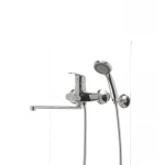 Смеситель для ванны Haiba Magic 006 с красной ручкой (HB0693)