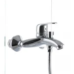 Смеситель для ванны Haiba Magic 009 с черной ручкой (HB0696)