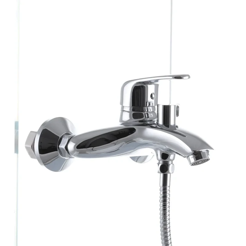 Смеситель для ванны Haiba Magic 009 с черной ручкой (HB0696)