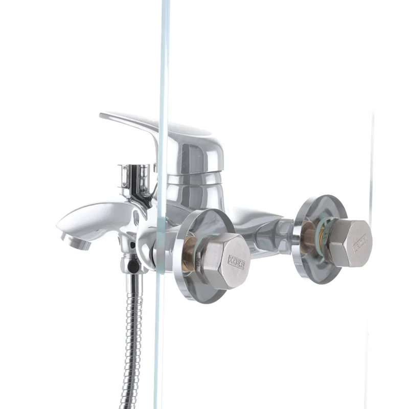 Смеситель для ванны Haiba Magic 009 с черной ручкой (HB0696)