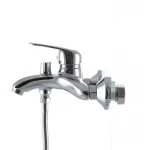 Смеситель для ванны Haiba Magic 009 с черной ручкой (HB0696)