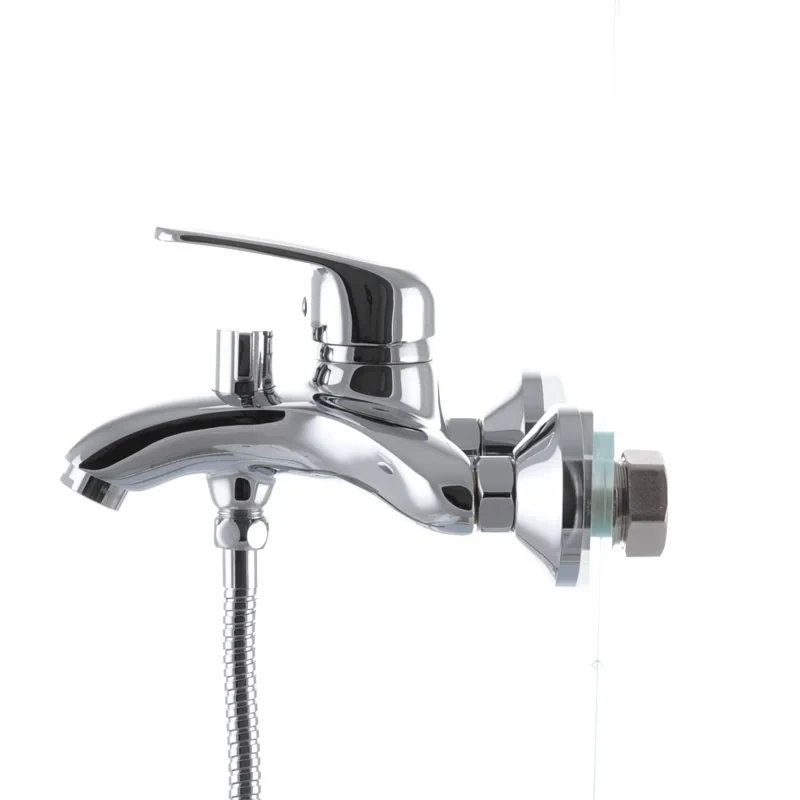 Смеситель для ванны Haiba Magic 009 с черной ручкой (HB0696)