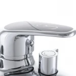 Смеситель для ванны Haiba Magic 009 с черной ручкой (HB0696)