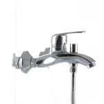 Смеситель для ванны Haiba Magic 009 с черной ручкой (HB0696)