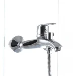 Смеситель для ванны Haiba Magic 009 с черной ручкой (HB0696)