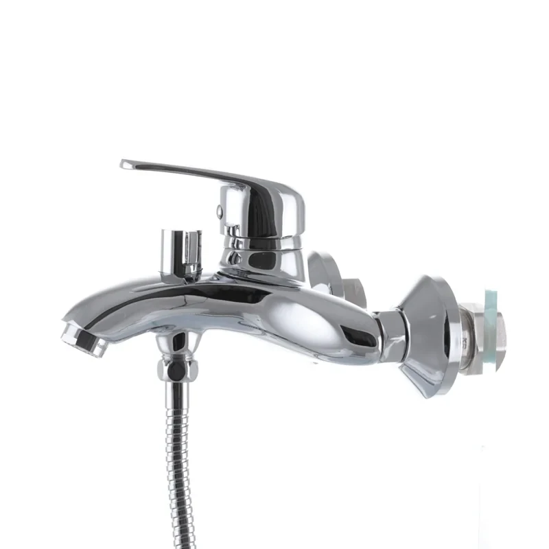 Смеситель для ванны Haiba Magic 009 с черной ручкой (HB0696)