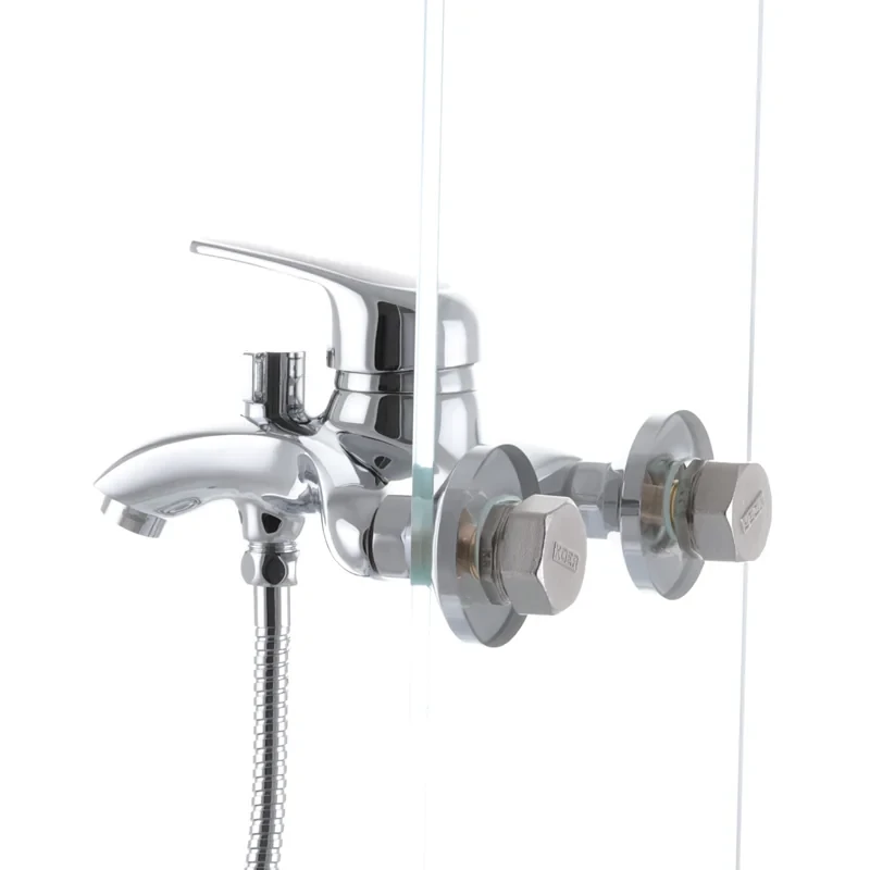 Смеситель для ванны Haiba Magic 009 с черной ручкой (HB0696)