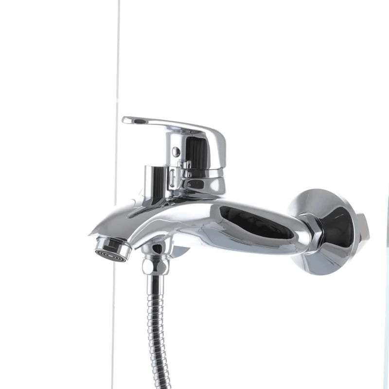 Смеситель для ванны Haiba Magic 009 с черной ручкой (HB0696)