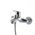 Смеситель для ванны Haiba Magic 009 с черной ручкой (HB0696)