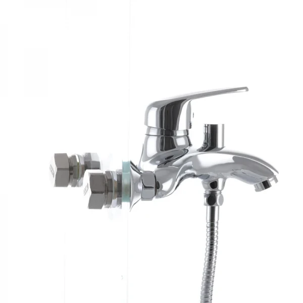 Смеситель для ванны Haiba Magic 009 с черной ручкой (HB0696)