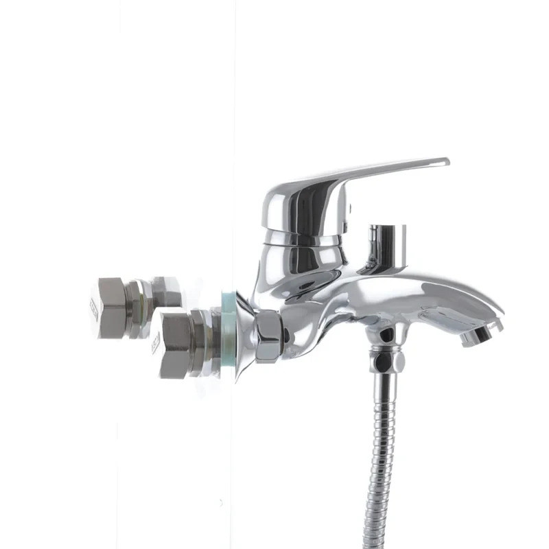 Смеситель для ванны Haiba Magic 009 с черной ручкой (HB0696)