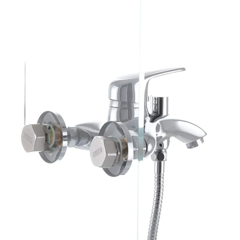 Смеситель для ванны Haiba Magic 009 с черной ручкой (HB0696)