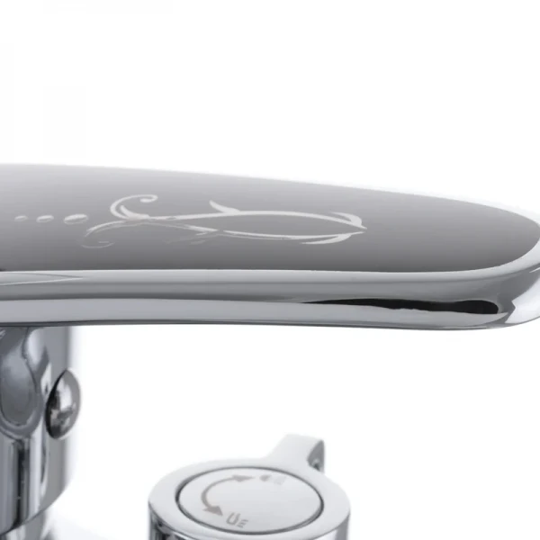 Смеситель для ванны Haiba Magic 009 с черной ручкой (HB0696)