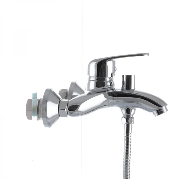 Смеситель для ванны Haiba Magic 009 с черной ручкой (HB0696)