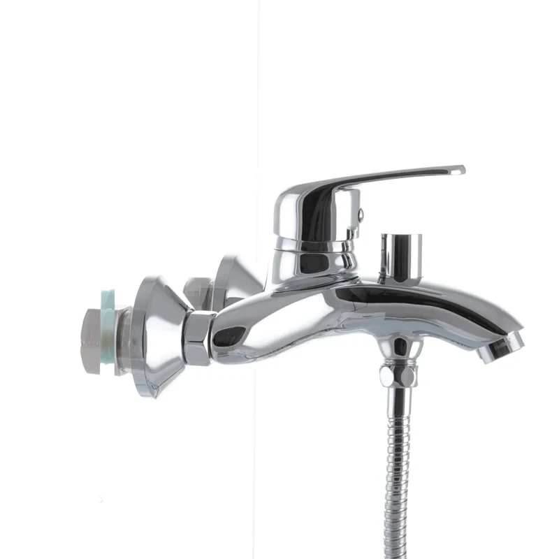 Смеситель для ванны Haiba Magic 009 с черной ручкой (HB0696)