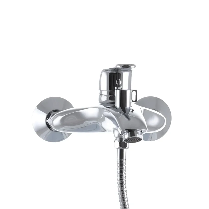 Смеситель для ванны Haiba Magic 009 с черной ручкой (HB0696)