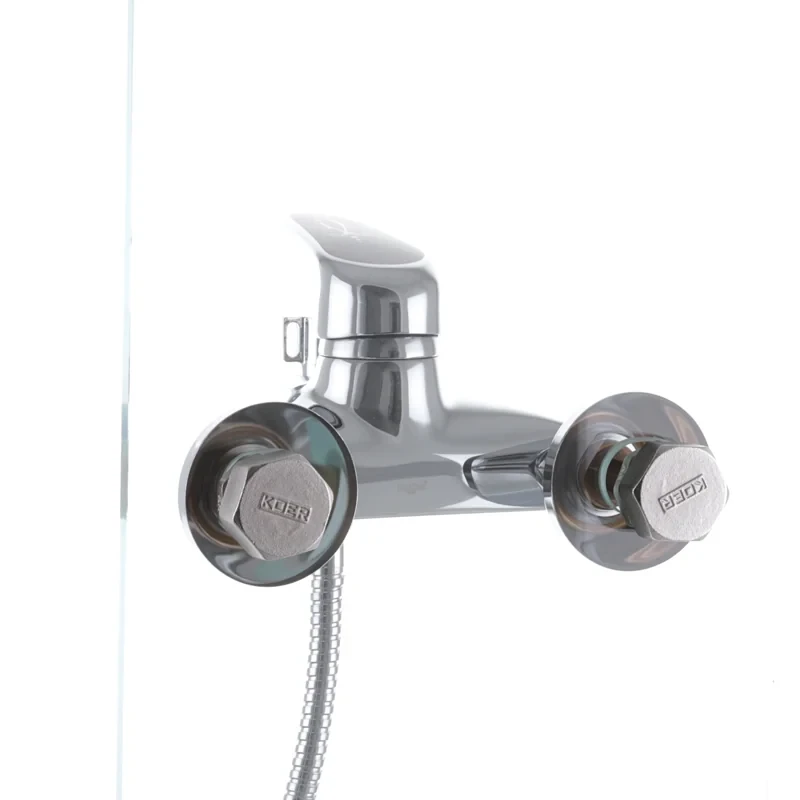 Смеситель для ванны Haiba Magic 009 с черной ручкой (HB0696)