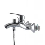 Смеситель для ванны Haiba Magic 009 с черной ручкой (HB0696)