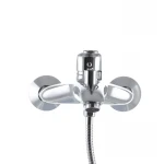 Смеситель для ванны Haiba Magic 009 с черной ручкой (HB0696)