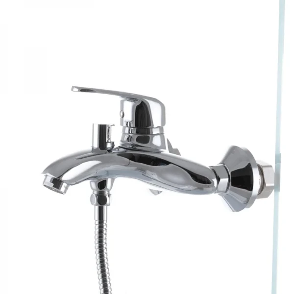 Смеситель для ванны Haiba Magic 009 с черной ручкой (HB0696)