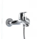 Смеситель для ванны Haiba Magic 009 с черной ручкой (HB0696)