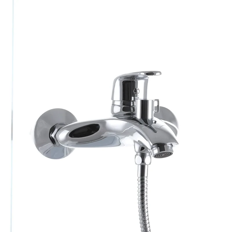 Смеситель для ванны Haiba Magic 009 с черной ручкой (HB0696)