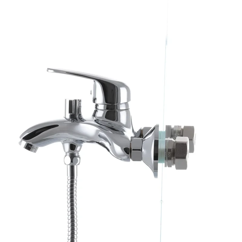 Смеситель для ванны Haiba Magic 009 с черной ручкой (HB0696)