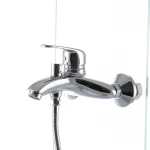 Смеситель для ванны Haiba Magic 009 с черной ручкой (HB0696)