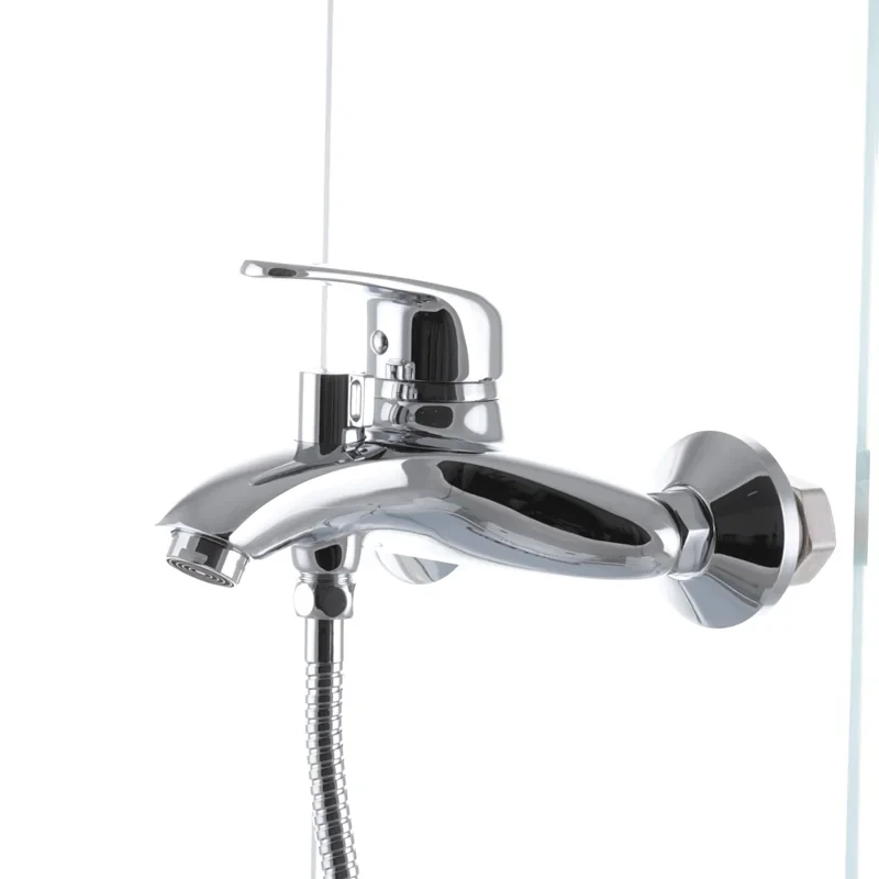 Смеситель для ванны Haiba Magic 009 с черной ручкой (HB0696)