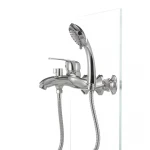 Смеситель для ванны Haiba Magic 009 с синей ручкой (HB0697)