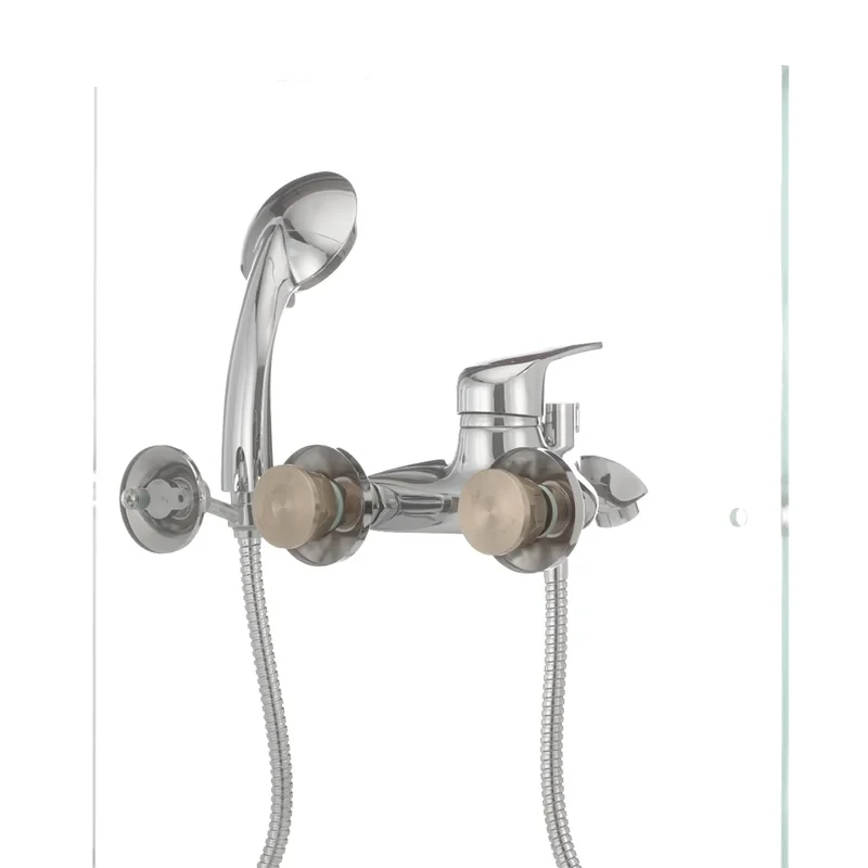 Змішувач для ванни Haiba Magic 009 з червоною ручкою (HB0698)