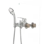 Смеситель для ванны Haiba Magic 009 с красной ручкой (HB0698)