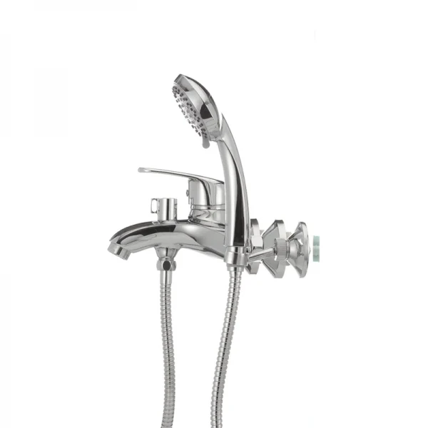 Смеситель для ванны Haiba Magic 009 с красной ручкой (HB0698)