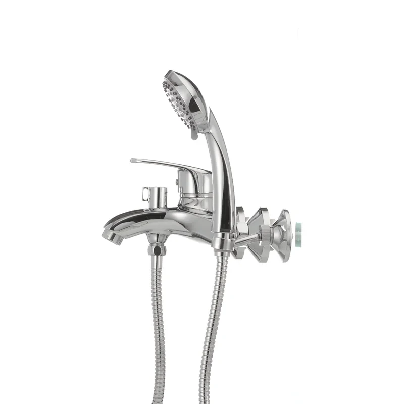 Змішувач для ванни Haiba Magic 009 з червоною ручкою (HB0698)