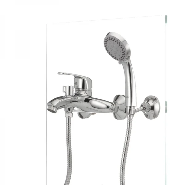 Смеситель для ванны Haiba Magic 009 с красной ручкой (HB0698)