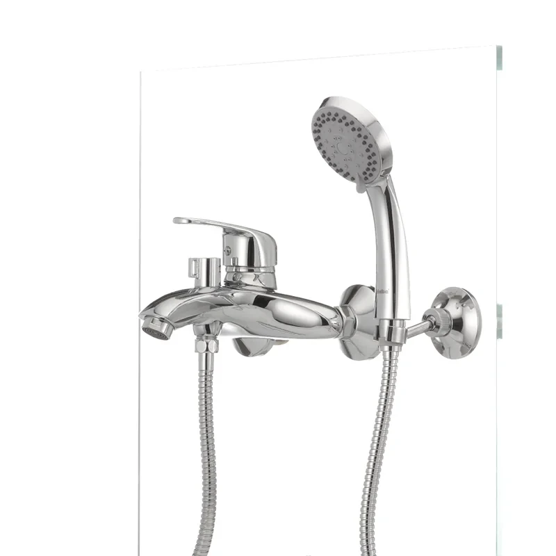 Змішувач для ванни Haiba Magic 009 з червоною ручкою (HB0698)