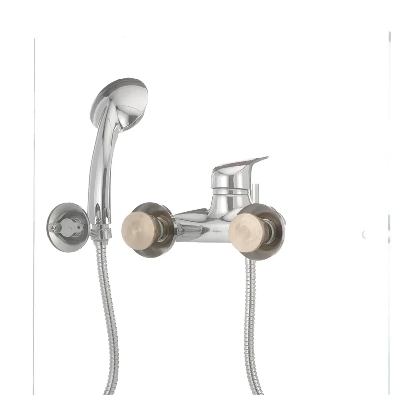 Змішувач для ванни Haiba Magic 009 з червоною ручкою (HB0698)