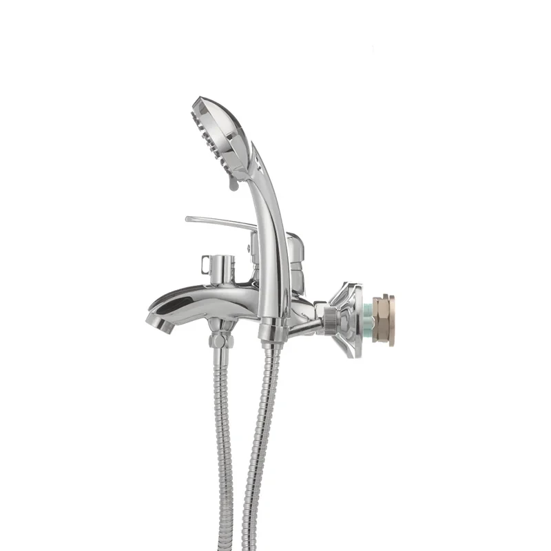 Змішувач для ванни Haiba Magic 009 з червоною ручкою (HB0698)