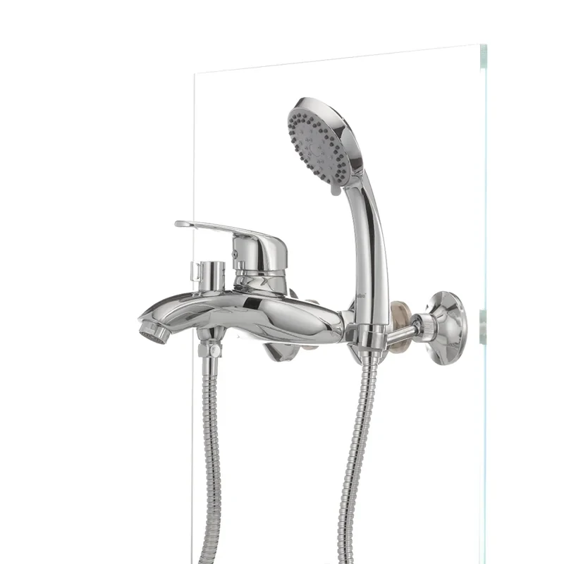 Змішувач для ванни Haiba Magic 009 з червоною ручкою (HB0698)