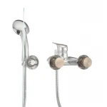 Смеситель для ванны Haiba Magic 009 с красной ручкой (HB0698)