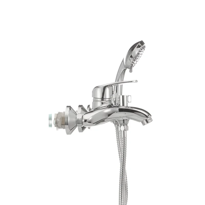 Змішувач для ванни Haiba Magic 009 з червоною ручкою (HB0698)