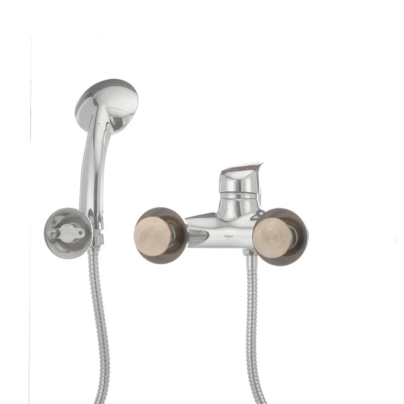 Змішувач для ванни Haiba Magic 009 з червоною ручкою (HB0698)