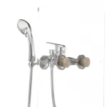 Смеситель для ванны Haiba Magic 009 с красной ручкой (HB0698)