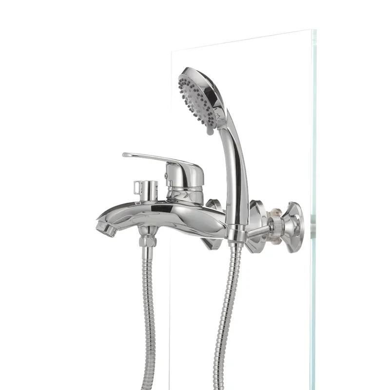 Змішувач для ванни Haiba Magic 009 з червоною ручкою (HB0698)